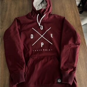 DOPE Burgundy Ski Hoodie